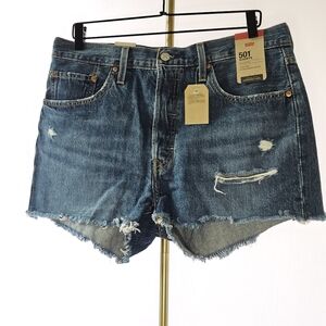 Levi's Distressed Blue Jean Shorts